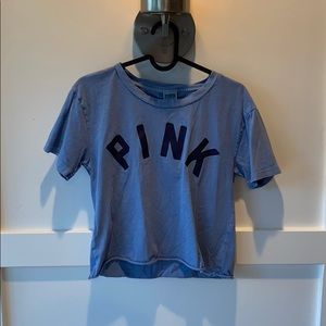 PINK cropped tee shirt